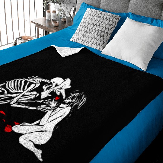 Occult Lover Death Card Goth Satanist Gothic Baby Blankets