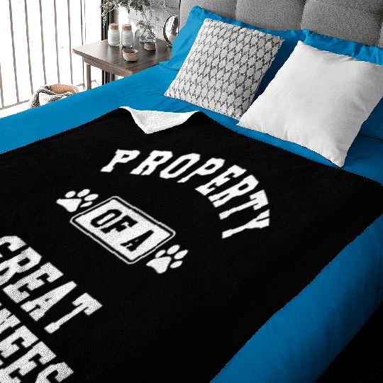 Property of Great Pyrenees Baby Blankets