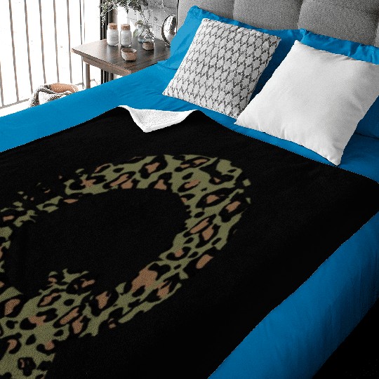 Q army camo design Baby Blankets