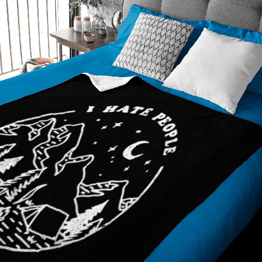 I Hate People Nature Mountain Outdoor Baby Blankets