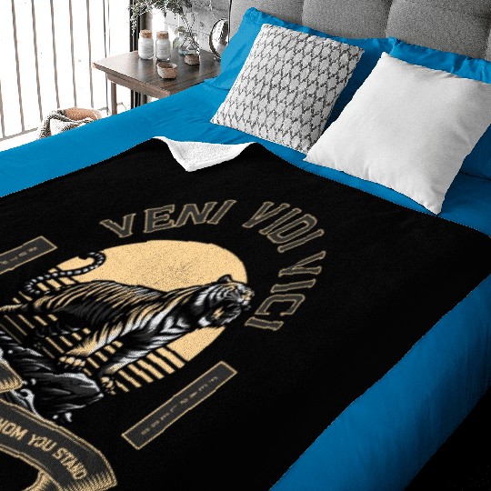 Veni Vidi Vici Wild Tiger Baby Blankets