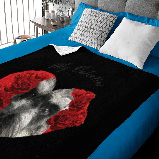 Schnauzer valentine Baby Blankets