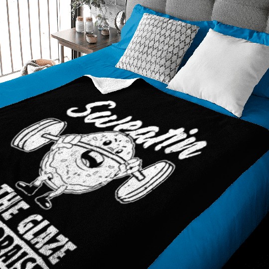 Fitness Donut Funny Donut Gym Baby Blankets