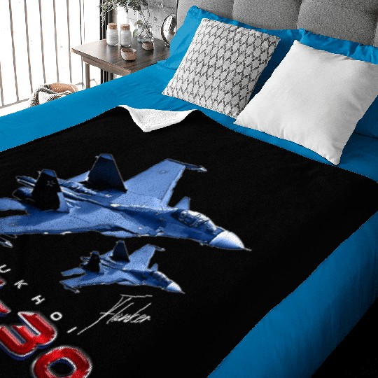 Sukhoi SU-30 Flanker Russian Fighterjet Baby Blankets