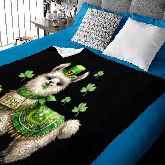 Irish LLama St Patrick Day Baby Blankets
