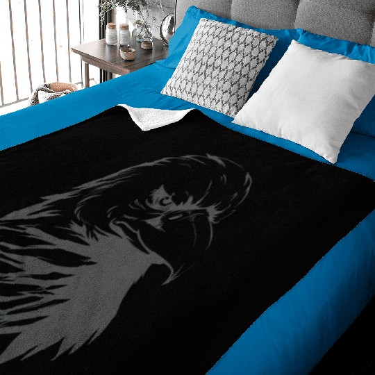 Bald Eagle Silhouette Baby Blankets