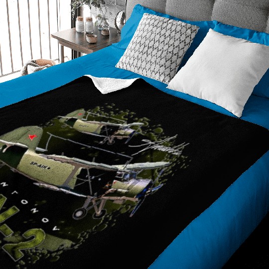 Antonov AN-2 Vintage Russian Aircraft Baby Blankets
