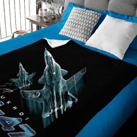 Sukhoi SU-47 the Golden Eagle Russian Fighterjet Baby Blankets