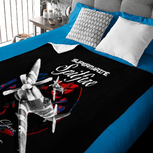 Supermarine Spitfire MK.IXc WW2 Fighter Plane Baby Blankets
