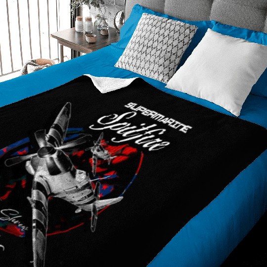 Supermarine Spitfire MK.IXc WW2 Fighter Plane Baby Blankets