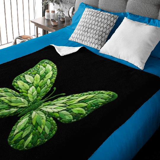 Verdant Leafwing Monarch Butterfly Baby Blankets