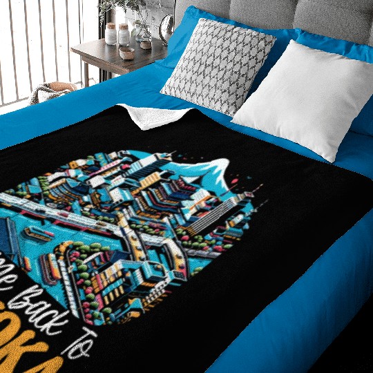 Fukuoka Japan Country Travel Vacation Japanese Baby Blankets