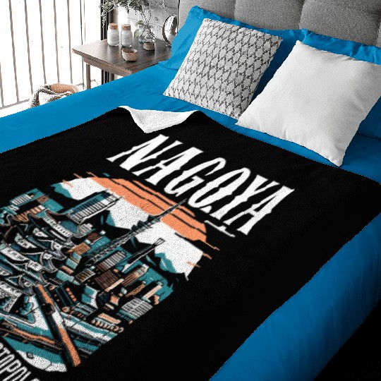 Nagoya Japan Country Travel Vacation I Love Nagoya Baby Blankets