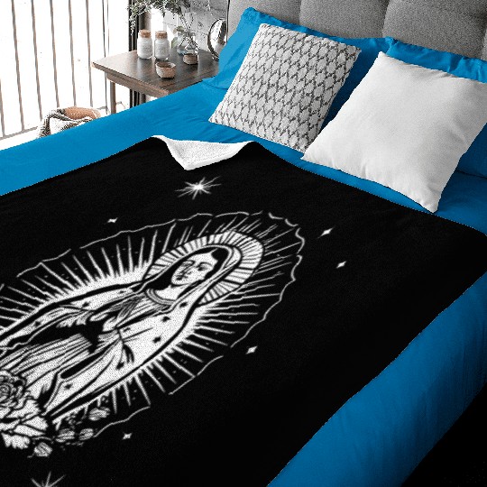 Virgen de guadalupe Baby Blankets