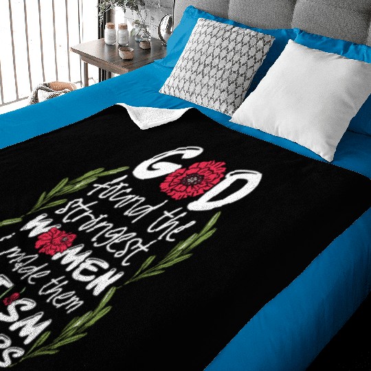 Woman Autism Teacher Baby Blankets