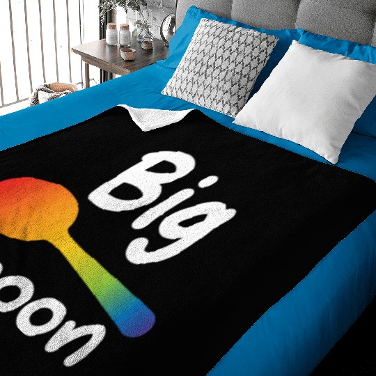 Big Spoon LGBT Pride Gay Lesbian Couple Matching Baby Blankets
