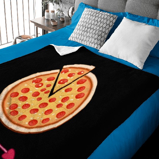 PIZZA is my valentine - Arrow Pointing Left Baby Blankets