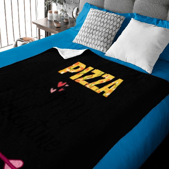 PIZZA is my valentine - Arrow Pointing Right Baby Blankets