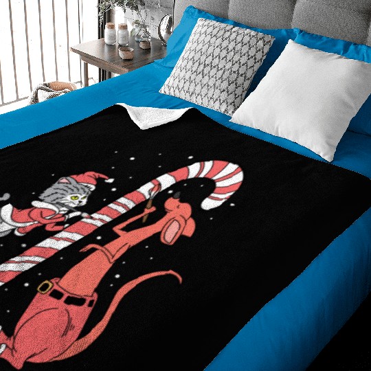 Delicious Candy Cane Foodie and Candy Lover Gift Baby Blankets