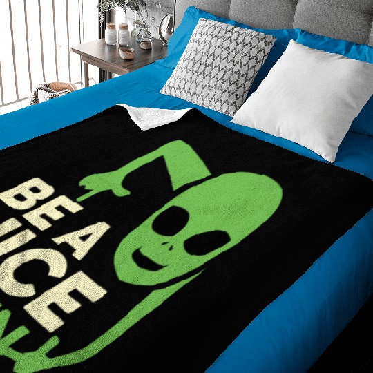 Nice Alien Funny Man Gift Baby Blankets