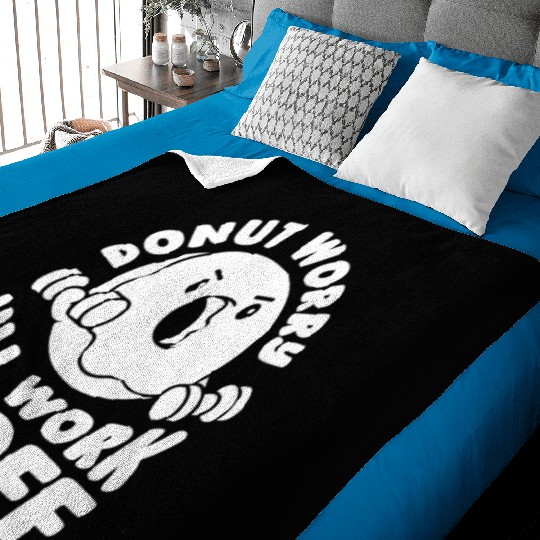 Fitness Donut Funny Donut Gym Baby Blankets
