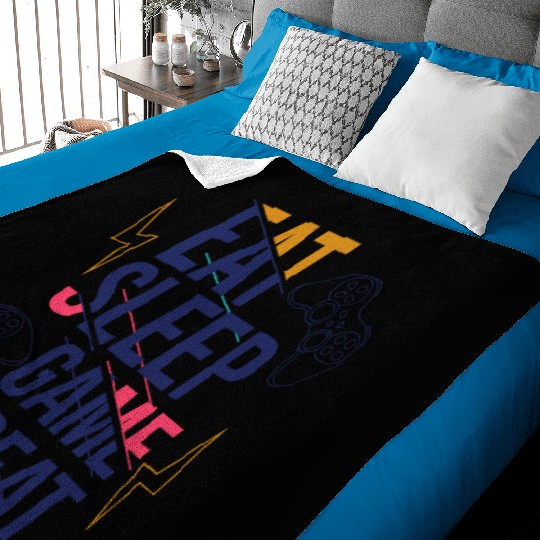 Modern Typography Game Quote Baby Blankets Design