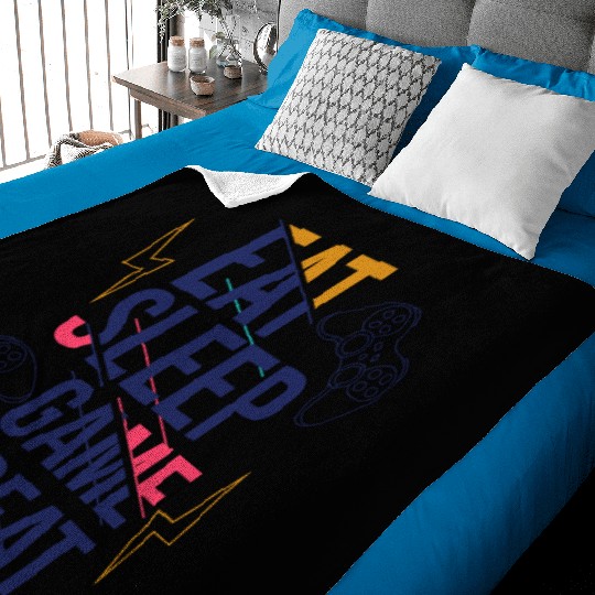 Modern Typography Game Quote Baby Blankets Design