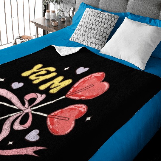 Valentine's Day Heart Lollipop Baby Blankets