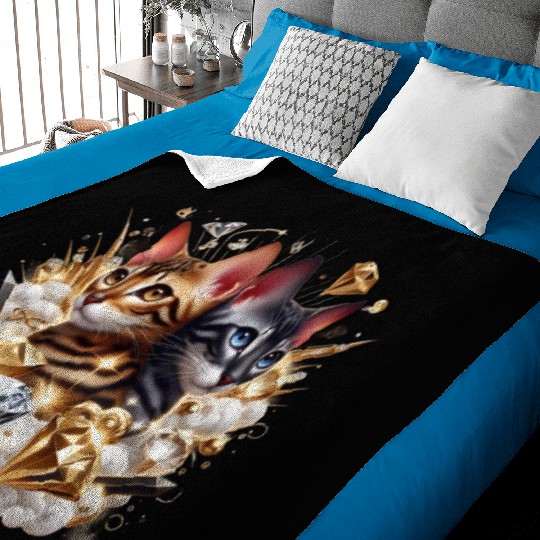 Fabulous Bengal Kittens Baby Blankets