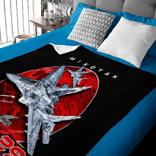 MIG-29 Soviet Union Air Superiority Jet Fighter Baby Blankets