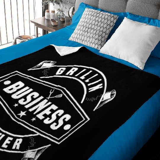 Grillin Business Teacher Baby Blankets