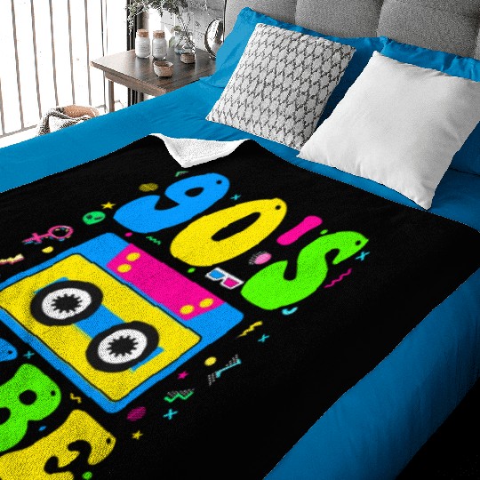 90s Vibe, 1990s Music 90s Costume Party Nineties Baby Blankets