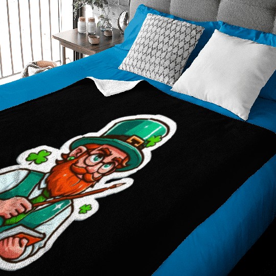 Irish bearded teacher, funny st patricks day Baby Blankets