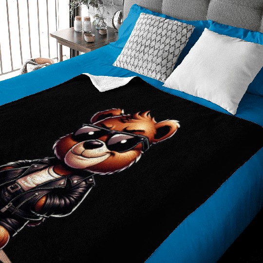 Bad Teddy Bear Baby Blankets