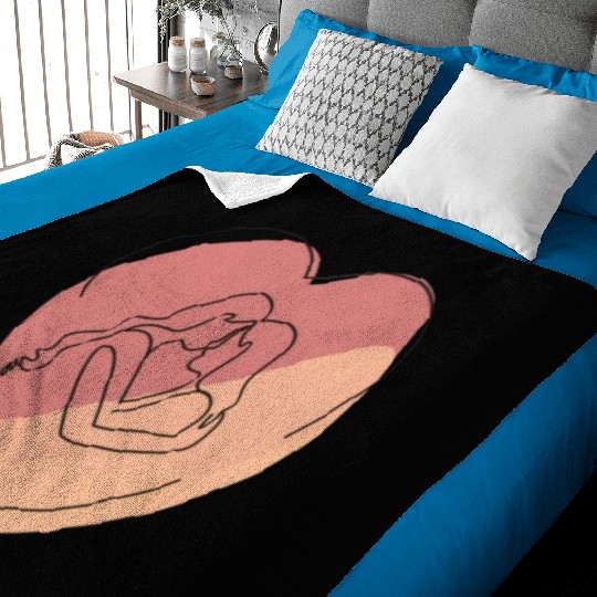 Lesbian Couple in Heart Baby Blankets