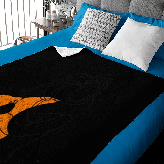 Lesbian Couple Minimalist Line Art Baby Blankets