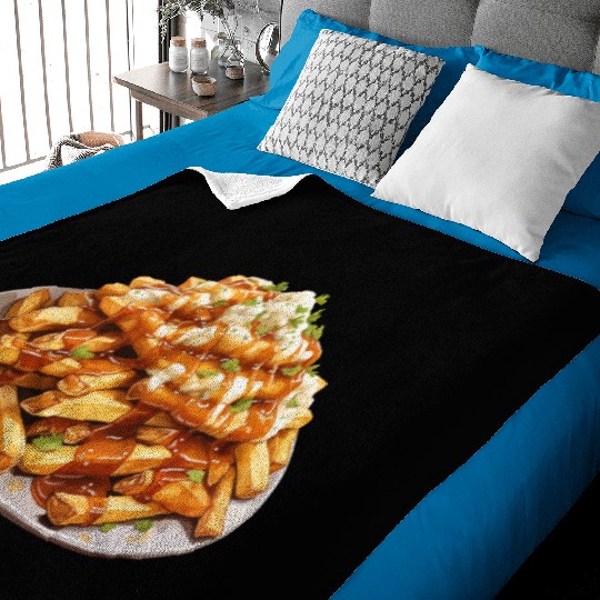 Canadian Poutine - Fries, Gravy and Cheese Baby Blankets