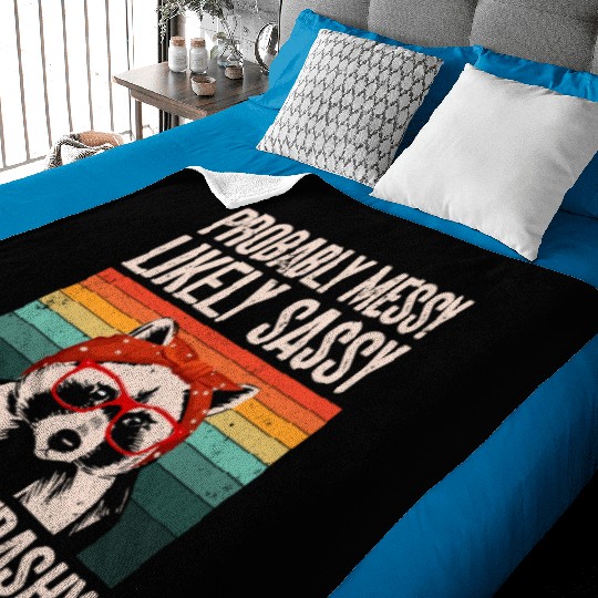 Funny Raccoons Trash Panda Racoon Lovers Baby Blankets