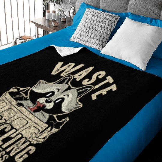 Funny Raccoons Trash Panda Racoon Lovers Baby Blankets