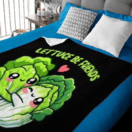 Lettuce Be Friends | Vegan Food Baby Blankets