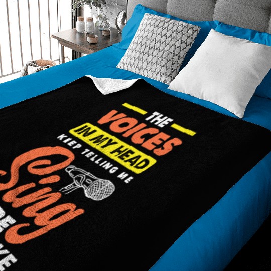 Funny Karaoke Singer Singing Musician Karaoke Gift Baby Blankets
