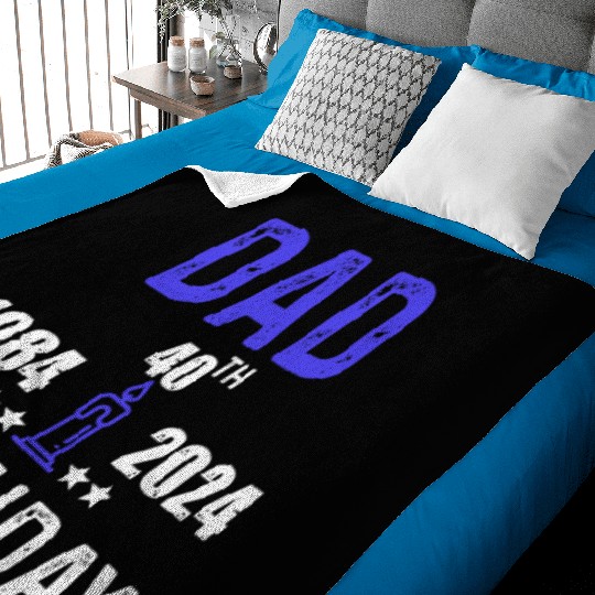 DAD 40th BIRTHDAY Baby Blankets DESING