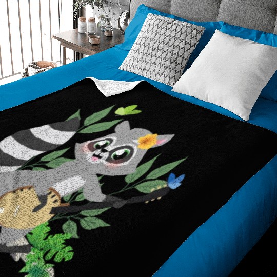 Raccoon Cottagecore Naturecore Kids Baby Blankets