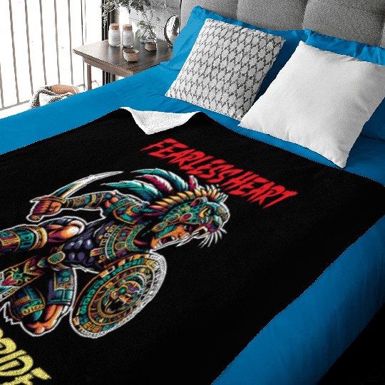 Aztec Jaguar Warrior Aztec Culture Indigenous Baby Blankets