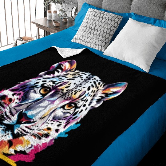 Snow leopard Baby Blankets