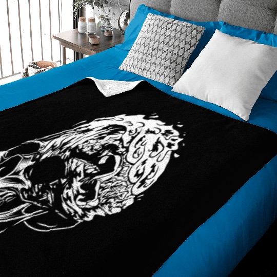 Surfing Surfer Skull Skull Nature Baby Blankets