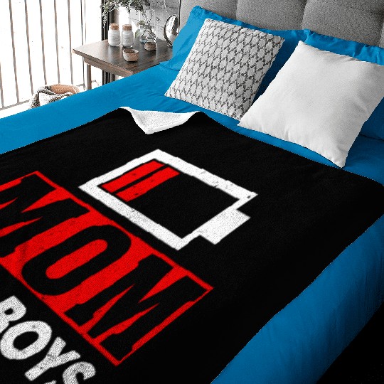 Mom of 2 Boys Mom and Son Matching Mom Gifts Baby Blankets
