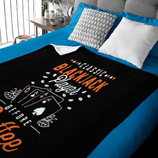 Classic Blackjack Player Before Card Game Coffee Baby Blankets