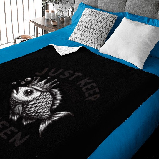 Motivational Queen Fish Baby Blankets