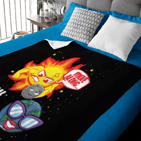 Total Solar Eclipse Move Along 4.08.24 Funny Kidsm Baby Blankets